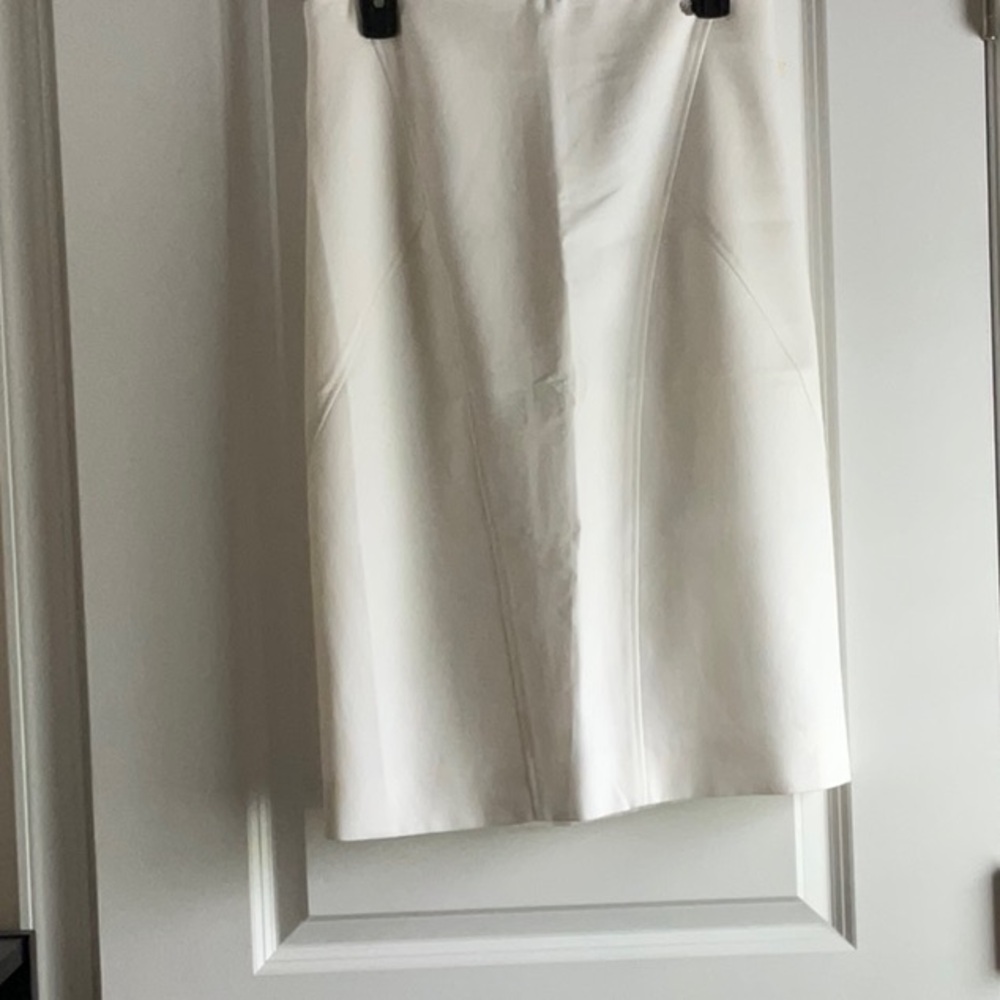 Versace Collection Cream Pencil Skirt Knee-Length